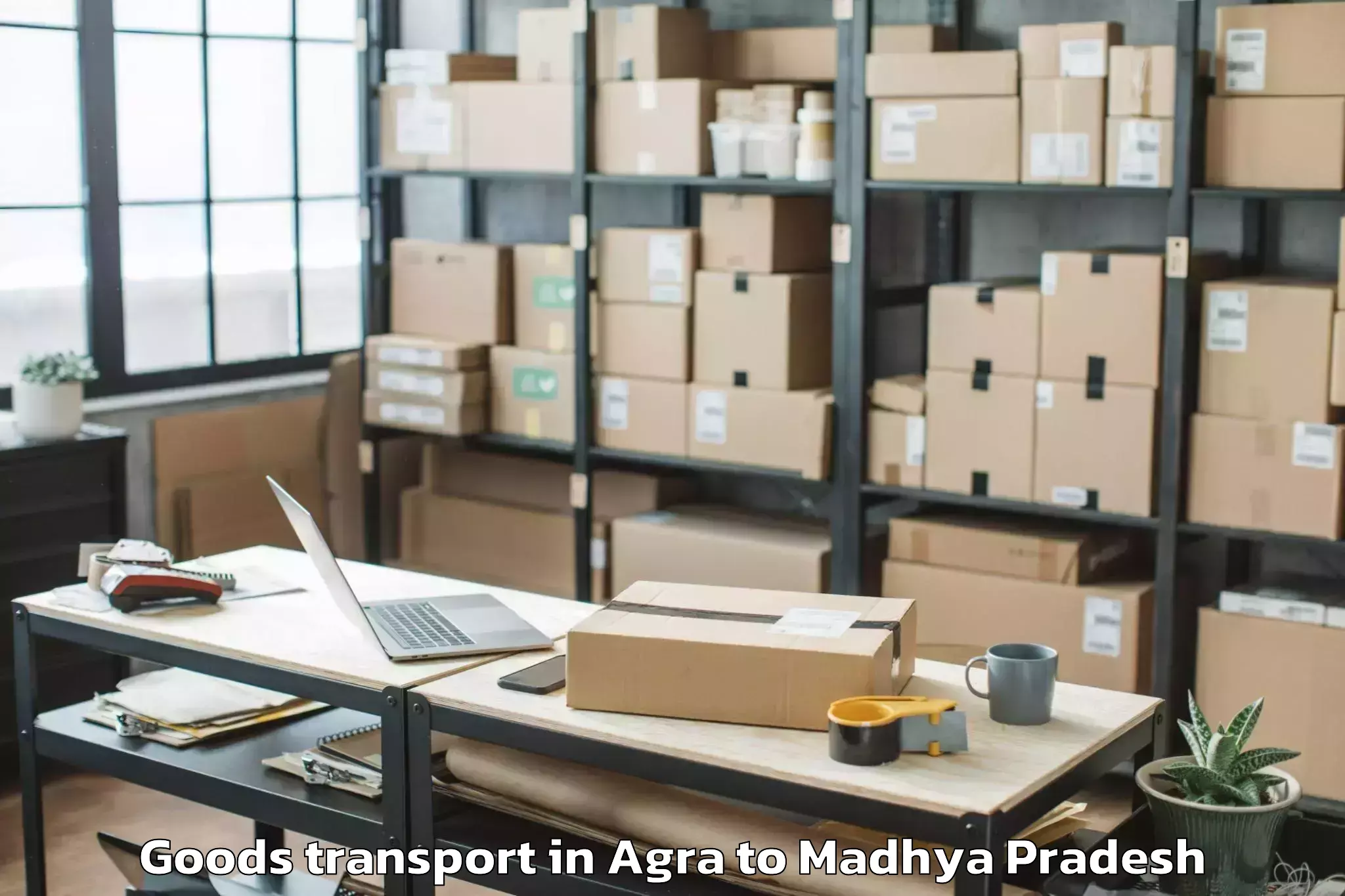 Book Agra to Kailaras Goods Transport